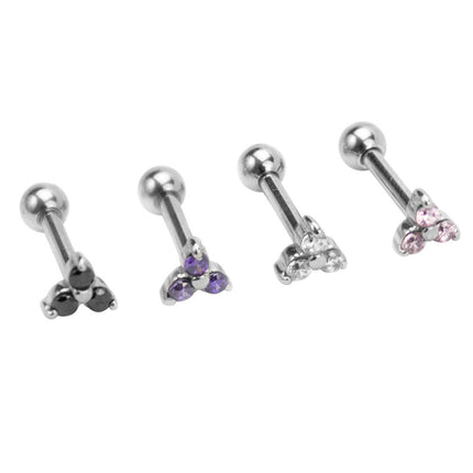 316L Steel Trinity Helix Barbell