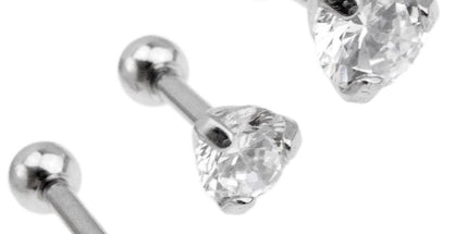 Triple Helix Claw Set Gem Barbell