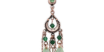 Vintage Navel with Peridot and Jade Adventurine