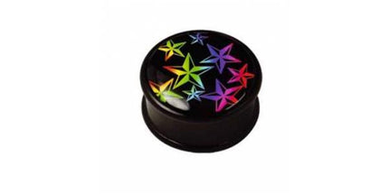 Ikon Plug Rainbow Five Pointed Stars