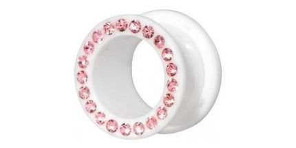 White Heat Jewelled Flesh Tunnel
