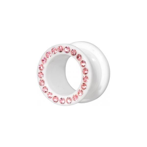 White Heat Jewelled Flesh Tunnel