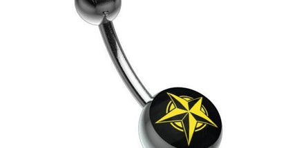 Titanium Highline Picturebell Five Pointed Star Yellow/Black