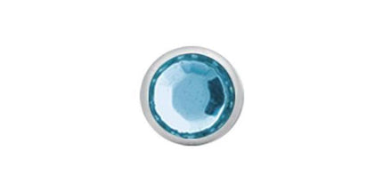 Titanium Highline Jewelled Disc for Internally Threaded Jewellery