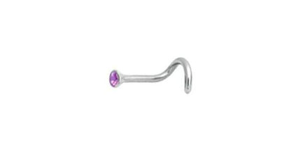 Titanium Highline Cone Shape Jewelled Nose Stud