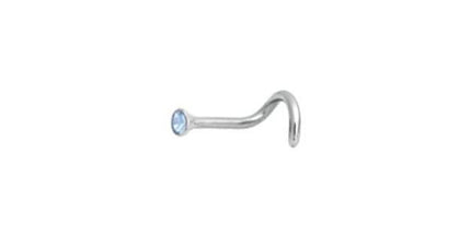 Titanium Highline Cone Shape Jewelled Nose Stud
