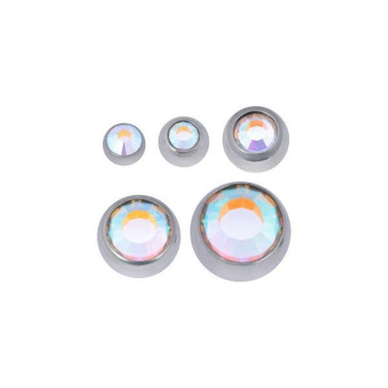 Titanium Highline Faceted Jewelled Threaded Balls