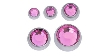 Titanium Highline Faceted Jewelled Threaded Balls