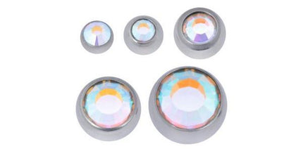 Titanium Highline Faceted Jewelled Threaded Balls