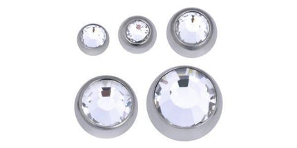 Titanium Highline Faceted Jewelled Threaded Balls