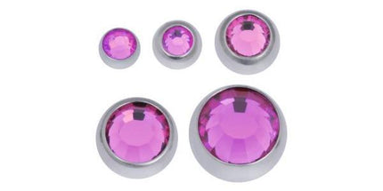 Titanium Highline Faceted Jewelled Threaded Balls