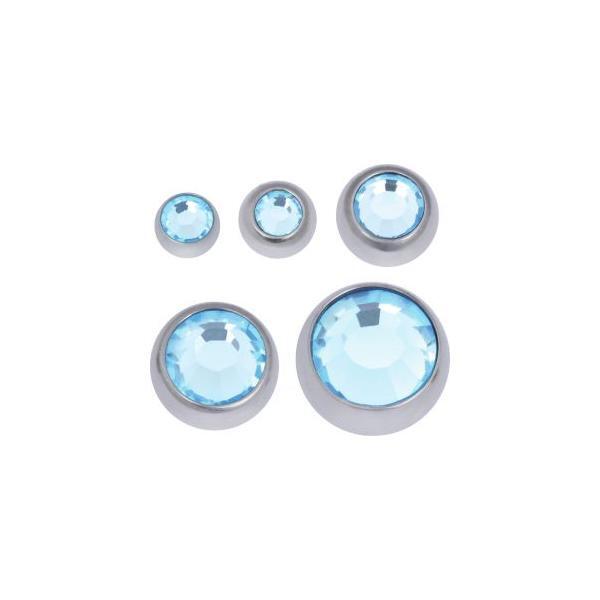 Titanium Highline Faceted Jewelled Threaded Balls