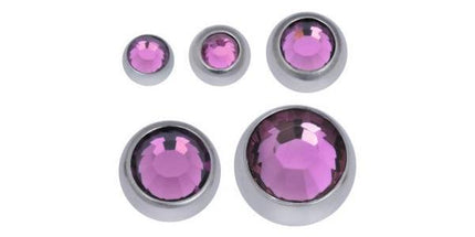 Titanium Highline Faceted Jewelled Threaded Balls