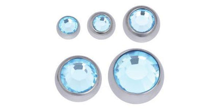 Titanium Highline Faceted Jewelled Threaded Balls