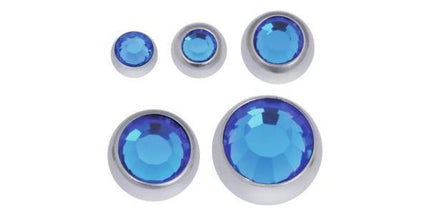 Titanium Highline Faceted Jewelled Threaded Balls