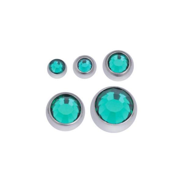 Titanium Highline Faceted Jewelled Threaded Balls