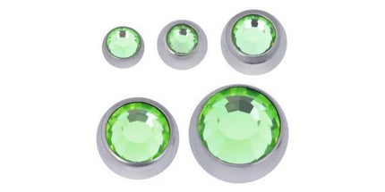 Titanium Highline Faceted Jewelled Threaded Balls