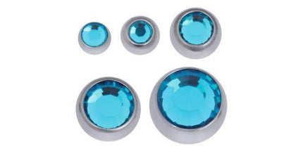 Titanium Highline Faceted Jewelled Threaded Balls