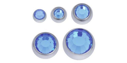 Titanium Highline Faceted Jewelled Threaded Balls