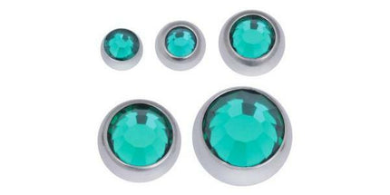 Titanium Highline Faceted Jewelled Threaded Balls
