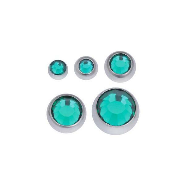 Titanium Highline Faceted Jewelled Threaded Balls