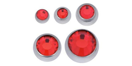 Titanium Highline Faceted Jewelled Threaded Balls