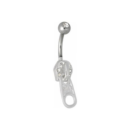 Steel Basicline Jewelled Zip Navel Bananabell