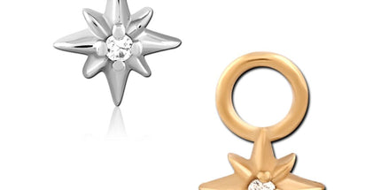 Clear Jewelled Star Charm