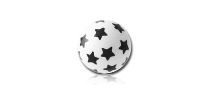 Acrylic Stars Ball Black on White