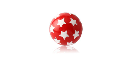 Acrylic UV Active Stars Ball White on Red