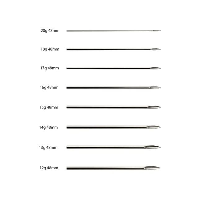 Invictus Tri-Beveled Ultra-Sharp Tips Biomedical-Grade Piercing Needles
