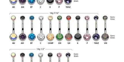 Invictus Titanium Internally Threaded Double Bezel Round with Smooth Rounded Back & Fixed Bottom Navel