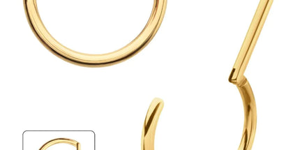 Invictus 24Kt Gold PVD Titanium D-Ring Clicker