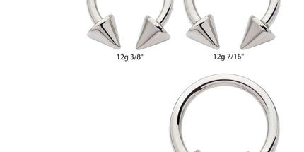 Invictus Titanium Internally Threaded Spike Ends Circular Barbell