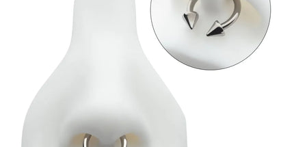 Invictus Titanium Internally Threaded Spike Ends Circular Barbell