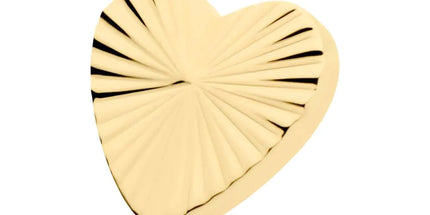 Invictus 24Kt Gold PVD Titanium Internally Threaded Corrugated Heart Top