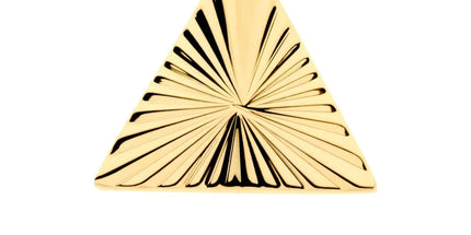 Invictus 24Kt Gold PVD Titanium Internally Threaded Corrugated Triangle Top