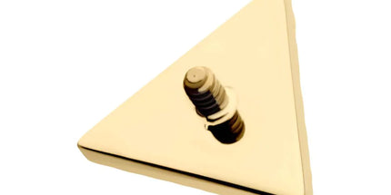 Invictus 24Kt Gold PVD Titanium Internally Threaded Corrugated Triangle Top