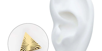 Invictus 24Kt Gold PVD Titanium Internally Threaded Corrugated Triangle Top