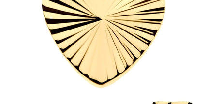 Invictus 24Kt Gold PVD Titanium Threadless Corrugated Heart Top