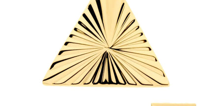 Invictus 24Kt Gold PVD Titanium Threadless Corrugated Triangle Top