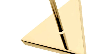 Invictus 24Kt Gold PVD Titanium Threadless Corrugated Triangle Top