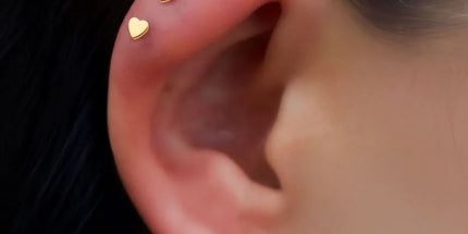 Invictus 24Kt Gold PVD Titanium Threadless Heart Back Duality Labret (Base Only)