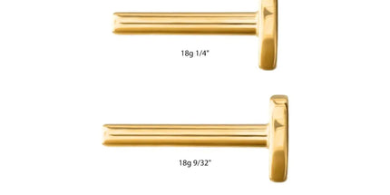 Invictus 24Kt Gold PVD Titanium Threadless Heart Back Duality Labret (Base Only)