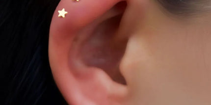 Invictus 24Kt Gold PVD Titanium Threadless Star Back Duality Labret (Base Only)