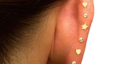 Invictus 24Kt Gold PVD Titanium Threadless Star Back Duality Labret (Base Only)