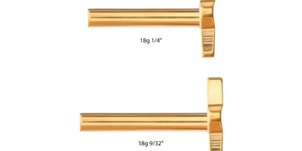 Invictus 24Kt Gold PVD Titanium Threadless Star Back Duality Labret (Base Only)