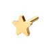 Invictus 24Kt Gold PVD Titanium Threadless Star Back Duality Labret (Base Only)