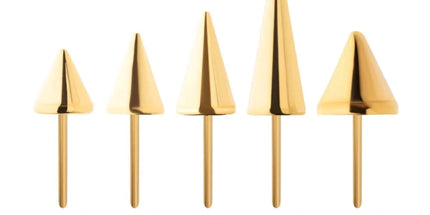 Invictus 24Kt Gold PVD Titanium Threadless Spike Top