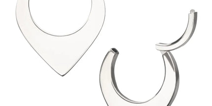 Invictus Titanium Teardrop Flat Hoop Front Facing Hinged Segment Clicker